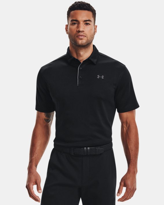 เสื้อโปโล UA Tech™ สำหรับผู้ชาย in Black image number 0